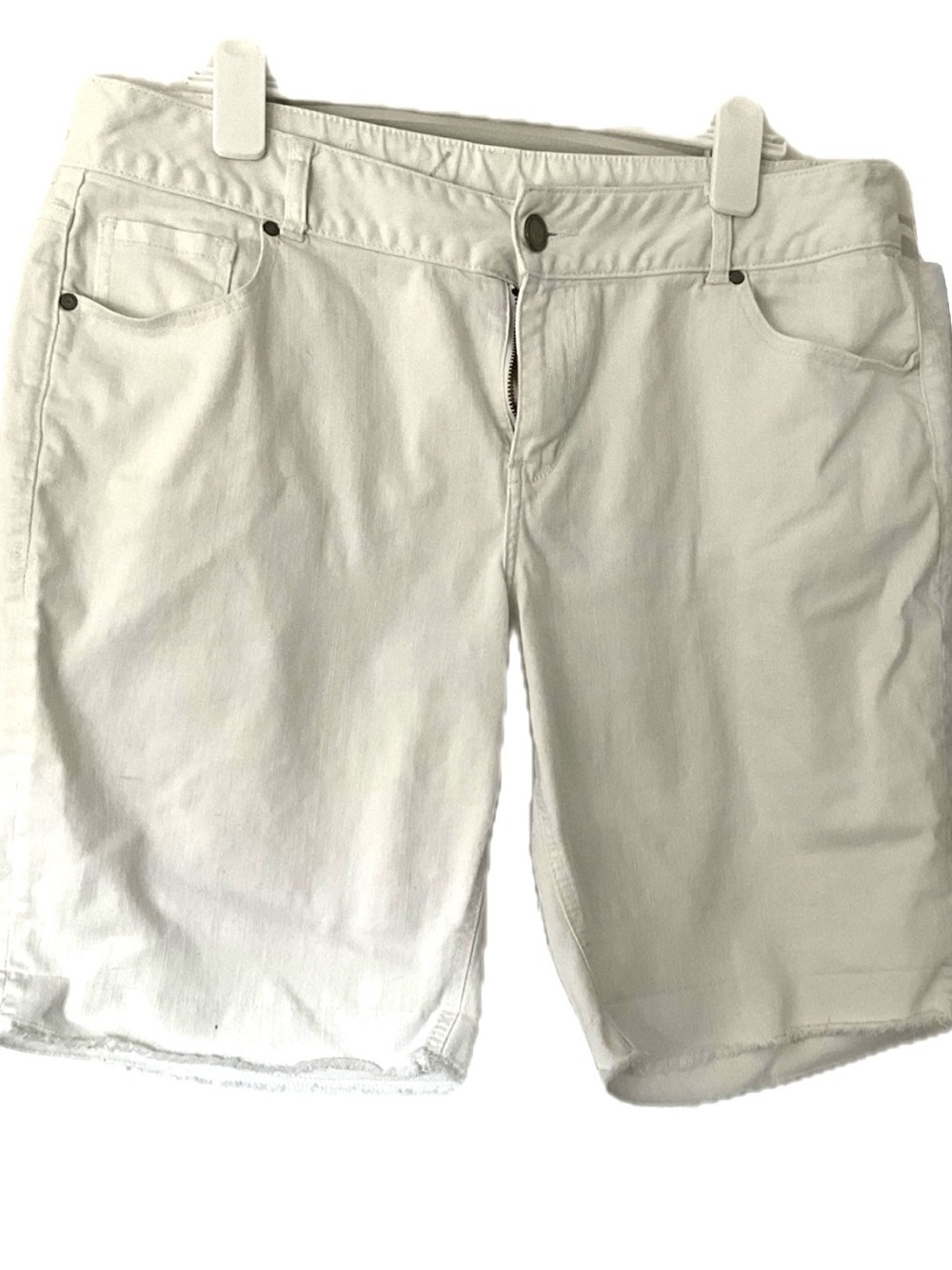 Lane Bryant White Bermuda Jean Shorts
